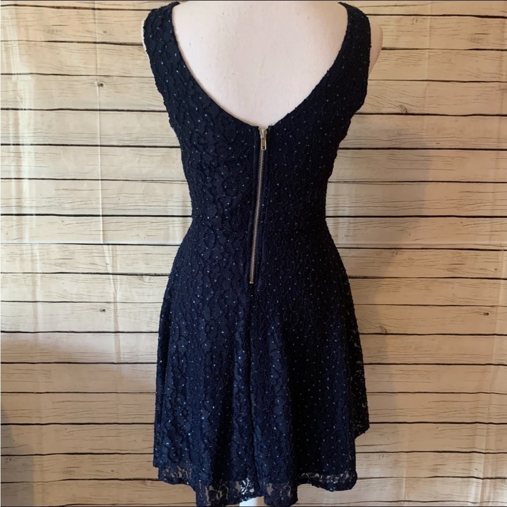 Speechless Blue Sequin Sparkle Dress Size 5 - Picture 5 of 10